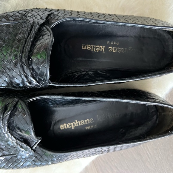 Stephane Kelian mens black woven loafers. - Picture 3 of 8